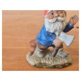Lot of (2) Vintage Figurines - Porcelain Gnome by Gorham 1980