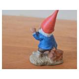 Lot of (2) Vintage Figurines - Porcelain Gnome by Gorham 1980