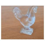 Vintage Kosta Boda Zoo Series Rooster theme Clear Glass Figurine