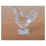 Vintage Kosta Boda Zoo Series Rooster theme Clear Glass Figurine