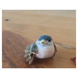 (4) Red Cardinal Figurines 1", (1) Mini Bird Figurine 2" long