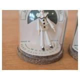 Lot of (2) Authentic Minnie Maria Miniatures Handpainted Pewter Figurines Enclosed in Plastic Dome Case (England)