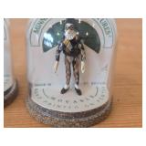 Lot of (2) Authentic Minnie Maria Miniatures Handpainted Pewter Figurines Enclosed in Plastic Dome Case (England)