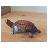 Turtle theme Hand Carved Wood (possible Ironwood) Figurine (Jamaica)