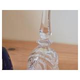 Lot of (2) Vintage Bells - Mageret Cobalt Blue Hand Cut Lead Crystal from West Germany Cold War Era 5-1/2", Cut Crystal from 1970-1980