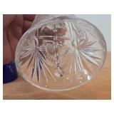 Lot of (2) Vintage Bells - Mageret Cobalt Blue Hand Cut Lead Crystal from West Germany Cold War Era 5-1/2", Cut Crystal from 1970-1980