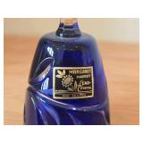 Lot of (2) Vintage Bells - Mageret Cobalt Blue Hand Cut Lead Crystal from West Germany Cold War Era 5-1/2", Cut Crystal from 1970-1980