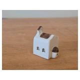 Lot of (2) Miniature Hand Made Ceramic Houses