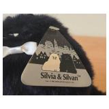 Vintage 1980 Dakin Silvia & Silvan Black Plush Cat - Chubby Kitty