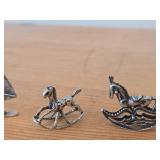 (2) Sterling Silver Figurines 10-grams (total) + (1) 800 Silver Figurine 6.5-grams (total)