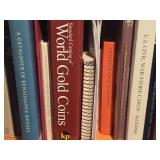 Lot of (3 Shelves) Books - - Physics, Music, Coins