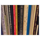 Lot of (3 Shelves) Books - - Chemistry, Music, History, Coins