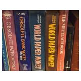 Lot of (4 Shelves) Books - - Currency, Travel, Coins
