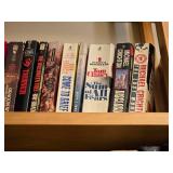 Lot of (4 Shelves) Books - - Assorted Novels, Self Help, World Book, Mysteries of the Unknown, Coin