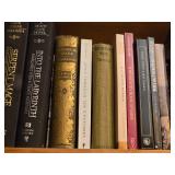 Lot of (4 Shelves) Books - - Assorted Novels, Self Help, World Book, Mysteries of the Unknown, Coin