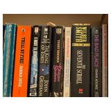 Lot of (4 Shelves) Books - - Assorted Novels, Self Help, World Book, Mysteries of the Unknown, Coin
