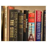 Lot of (4 Shelves) Books - - Assorted Novels, Self Help, World Book, Mysteries of the Unknown, Coin