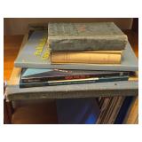 Two Shelf Off a Wall + a Small Bookshelf of Books