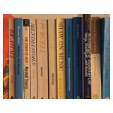 Lot of (4 Shelves) Books - - Music, Assorted Novels, World