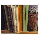 Lot of (4 Shelves) Books - - Music, Assorted Novels, World
