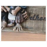 Vintage Scandinavian Troll theme Welkommen Wall Plaque by Paul Bonner© Bebe® (Norway)