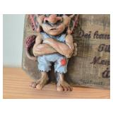 Vintage Scandinavian Troll theme Dei han twingja mea Til Sengs Men ilkje til A sova Wall Plaque by Paul Bonner© Bebe® (Norway)