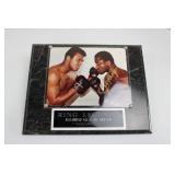 Ring Legends Mohammad Ali and Joe Frazier Autographed Boxing Photo Plaque