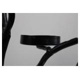 Black Metal Branch Candle Holder Tree on Wood Base