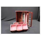 Miniature Jewelry Armoire with Glass Door - 5 Drawers