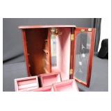 Miniature Jewelry Armoire with Glass Door - 5 Drawers