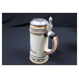 Collectible Tankards with Pewter Lids - Morning Retreat, 10-Point Buck Collector Tankard & 2 German Handcrafted Steins (Lot of 4)