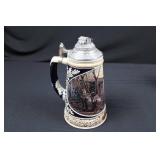 Collectible Tankards with Pewter Lids - Morning Retreat, 10-Point Buck Collector Tankard & 2 German Handcrafted Steins (Lot of 4)