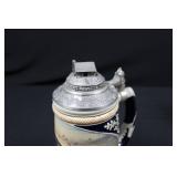 Collectible Tankards with Pewter Lids - Morning Retreat, 10-Point Buck Collector Tankard & 2 German Handcrafted Steins (Lot of 4)