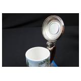 Collectible Tankards with Pewter Lids - Morning Retreat, 10-Point Buck Collector Tankard & 2 German Handcrafted Steins (Lot of 4)