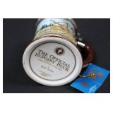 Collectible Tankards with Pewter Lids - Morning Retreat, 10-Point Buck Collector Tankard & 2 German Handcrafted Steins (Lot of 4)