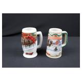 Anheuser-Busch Budweiser Stein Set - American Homestead 1996 & 2006 (Lot of 2)