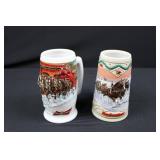 Anheuser-Busch Budweiser Stein Set - American Homestead 1996 & 2006 (Lot of 2)
