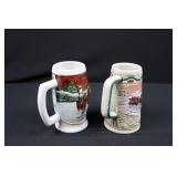 Anheuser-Busch Budweiser Stein Set - American Homestead 1996 & 2006 (Lot of 2)