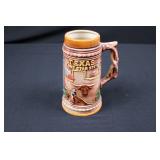 Texas Lone Star State Souvenir Stein - Ceramic Beer Mug Made in Japan