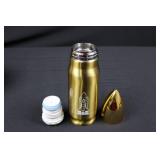Gold Rocket Design Stainless Steel Water Bottle - Insulated Travel Bottle