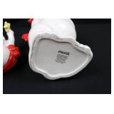 Coca-Cola Polar Bear Cookie Jar with Cub Lid - White Ceramic, Red Scarf