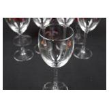 Crystal Wine Glasses - Red Bowls with Twisted Stems