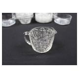 Starburst Crystal Cut-Glass Set - Assorted Glassware with Lidded Dish