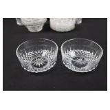 Starburst Crystal Cut-Glass Set - Assorted Glassware with Lidded Dish