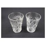 Starburst Crystal Cut-Glass Set - Assorted Glassware with Lidded Dish