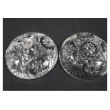 Starburst Crystal Cut-Glass Set - Assorted Glassware with Lidded Dish