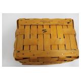 Longaberger Handwoven WoodCrafts Basket with Lid & Plastic Insert Included