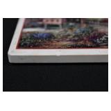 Set of 4 Scenic Ceramic Tile Coasters - Bridge & Church Garden Print