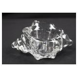 NOA Crystal Glass Petal Edge Compote Dish - Clear Centerpiece
