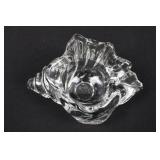NOA Crystal Glass Petal Edge Compote Dish - Clear Centerpiece